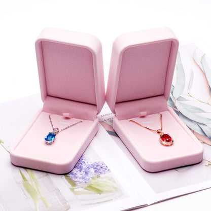 Giftop Classic Velvet Jewelry Gift Box Case for Necklace Pendant (Pink)