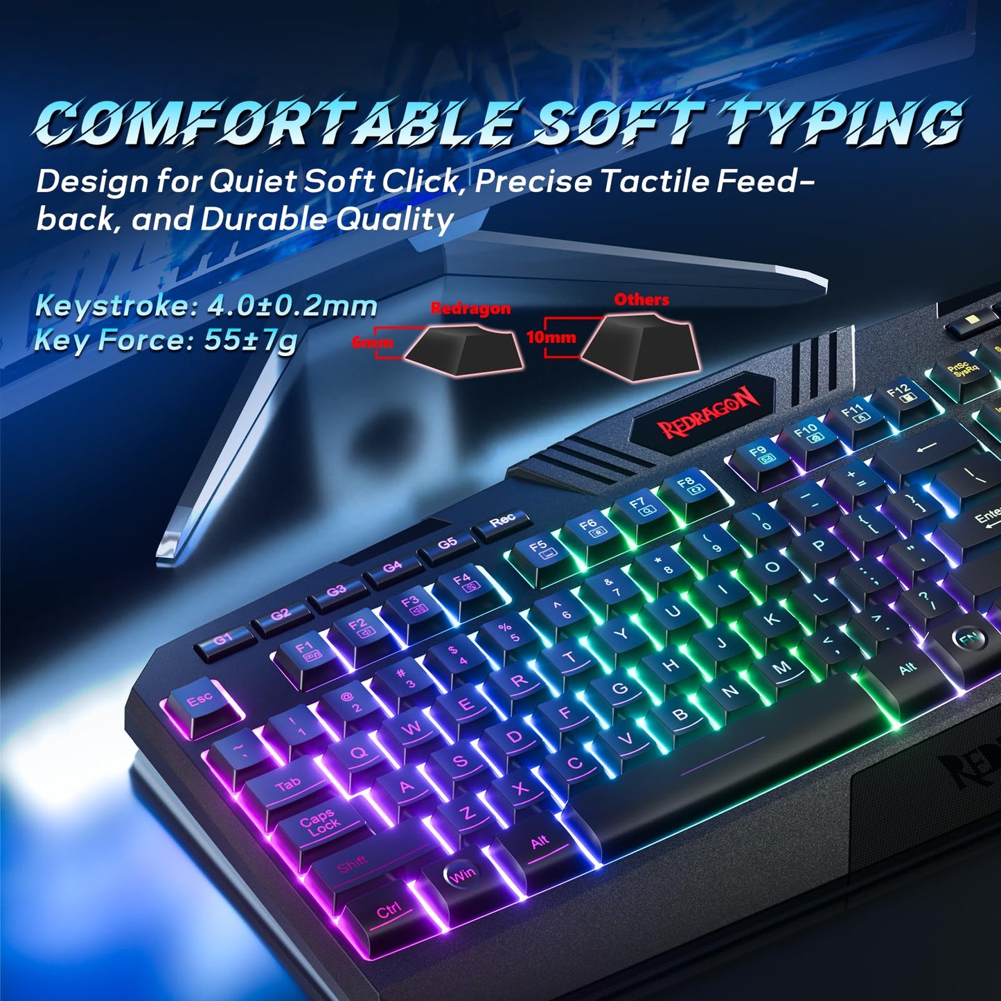 Redragon S101 Gaming Keyboard, M601 Mouse, RGB Backlit Gaming Keyboard, Programmable Backlit Mouse, Value Combo Set [New Version]