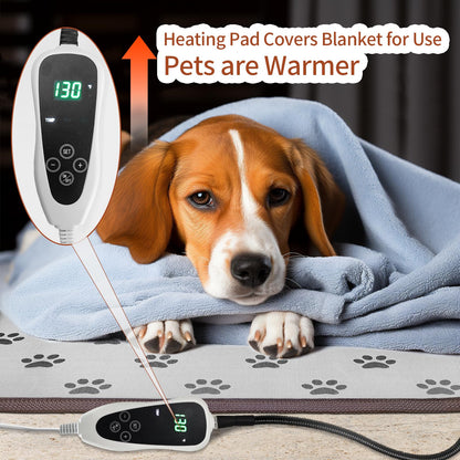 GOLOPET Large Dog Heating Pad 34x21in Waterproof Pet Heating Pad for Dogs Smart Thermostat Switch, Whelping Supplies Heated Dog Bed,Adding Wire Rope Wires Puppy Heating Pad Mat-Whelping Box for Dogs