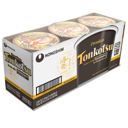 Nongshim Tonkotsu Ramen with Kuromayu Noodle Big Bowl, 3.56 Ounce (Pack Of 6)