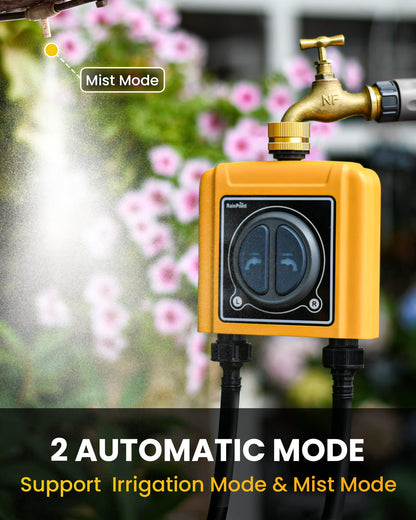 RAINPOINT WiFi Hose Timer, Smart Water Timer for Garden, Drip Irrigation Controller System with Wi-Fi Hub Automatic Manual Watering, Alexa APP Voice Control