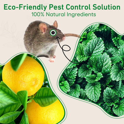 Pest Rodent Repellent, 24 Pack Peppermint Oil for Mice, Mouse, Rats, Spider, Roach, Ant, Bugs, Squirrel, Insect Control Indoor & Outdoor, Natural Deterrent Replace Trap Poisoning Family & Pet Safe