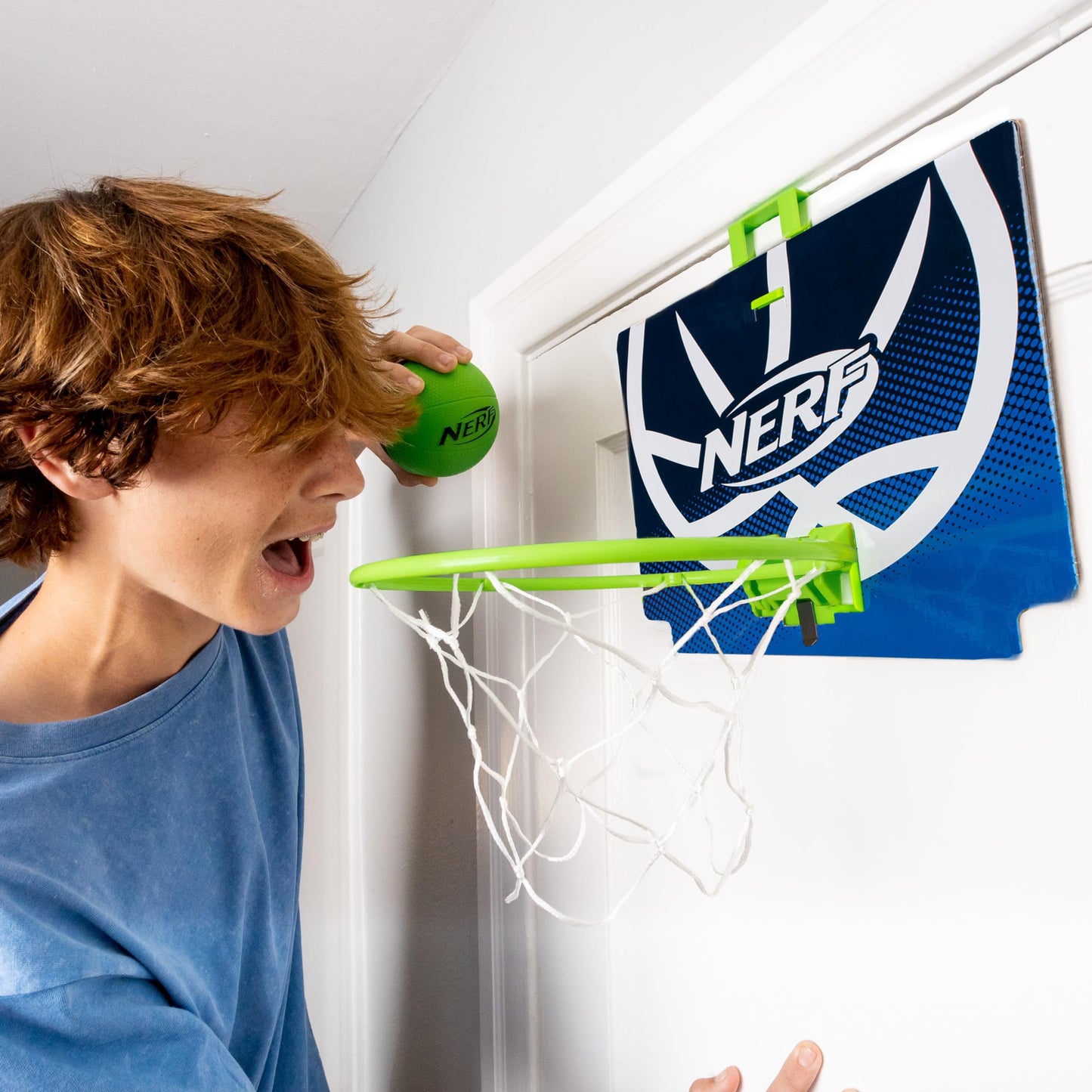 Nerf Nerfoop - The Classic Mini Foam Basketball and Hoop - Hooks On Doors - Indoor and Outdoor Play - A Favorite Since 1972