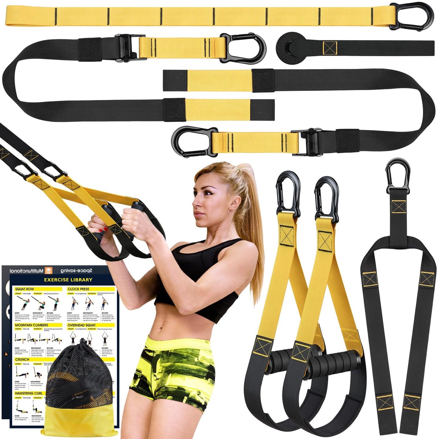 Home Resistance Training Kit | Bodyweight Resistance Bands with Handles, Door Anchor, Heavy Duty Exercise Bands | All-in-One Gym Workout Equipment for Home Fitness