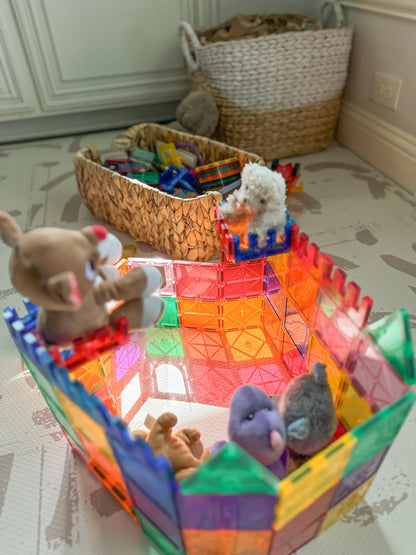 60 PCS Magnetic Building Tiles Kids Toys STEM Magnetic Blocks Sensory Toys Kids Games Magnet Building Toy for Boys and Girls Aged 3+, Kid Brain Development Preschool Kindergarten Toddler Toy