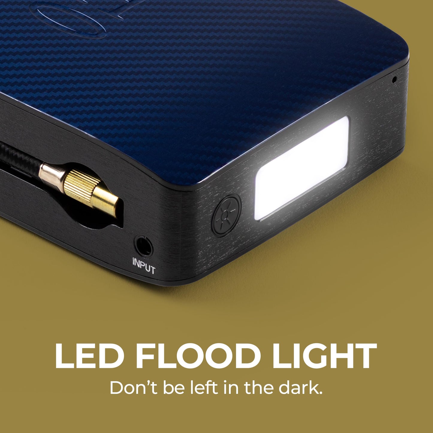 HALO Bolt Air 58830 Portable Car Battery Jump Starter | 100 PSI Air Compressor, 58.8Wh USB Power Bank, Emergency Floodlight & Charger, Jumps Cars SUVs & Trucks, Inflates Tires, TSA Approved — Blue