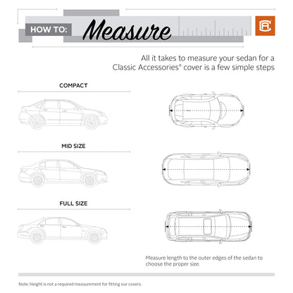 Classic Accessories Over Drive PolyPRO 1 Full-Size Sedan Car Cover, Fits cars 16' - 17'6" L