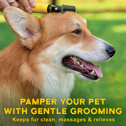 Pawradise Deshedding Dog Brush - Double-Sided Pet Hair Remover for Cats & Dogs - Yellow Undercoat Grooming Rake for Shedding and Dematting