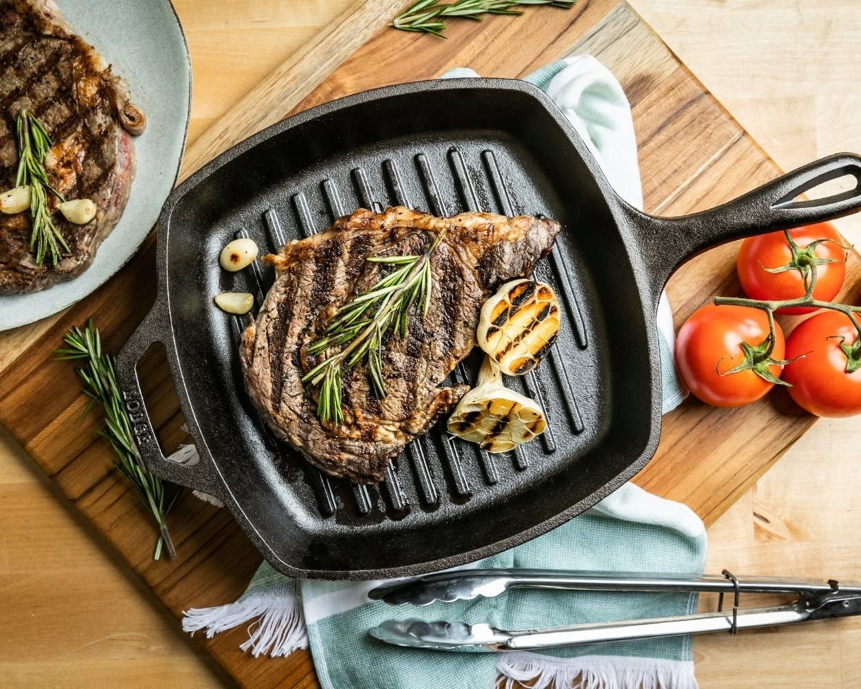 Lodge Cast Iron Grill Pan, Square, 10.5 Inch