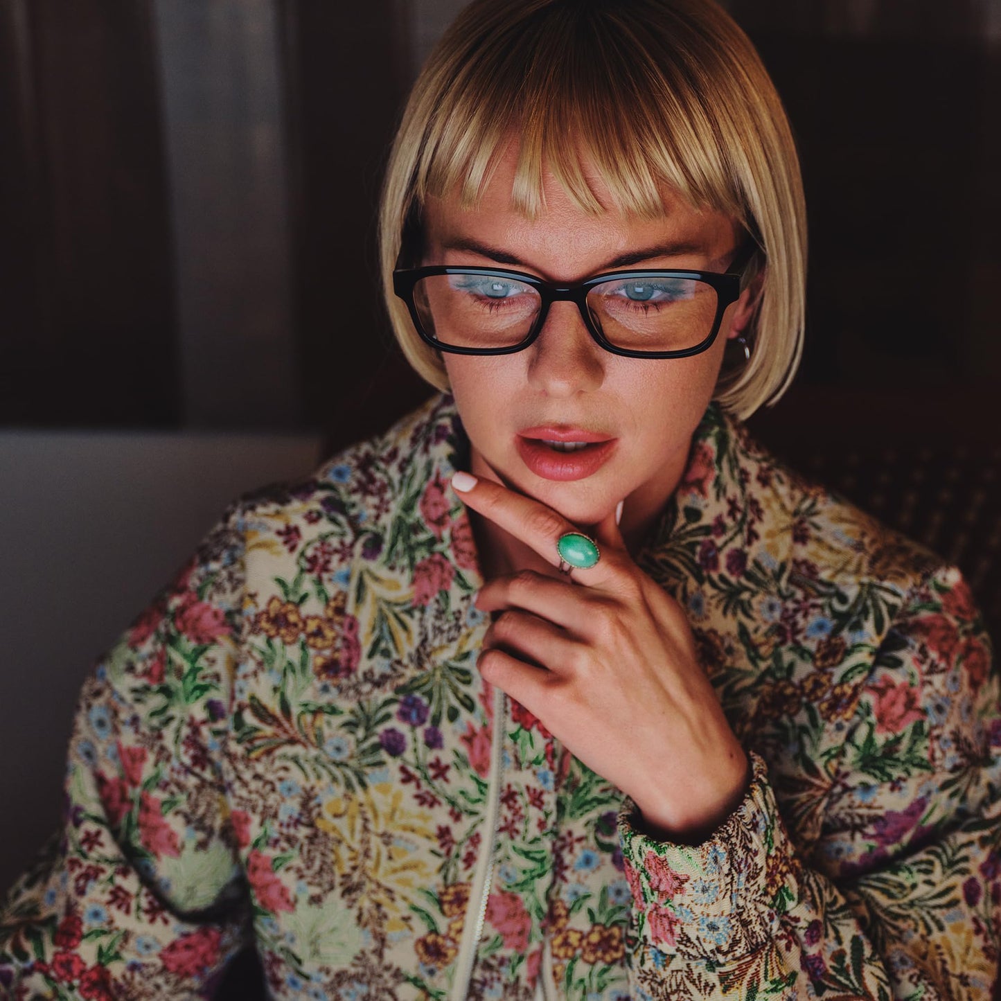 Amazon Echo Frames, an Alexa device (newest model), Smart glasses with Alexa, Rectangle frames in Classic Black with blue light filtering lenses