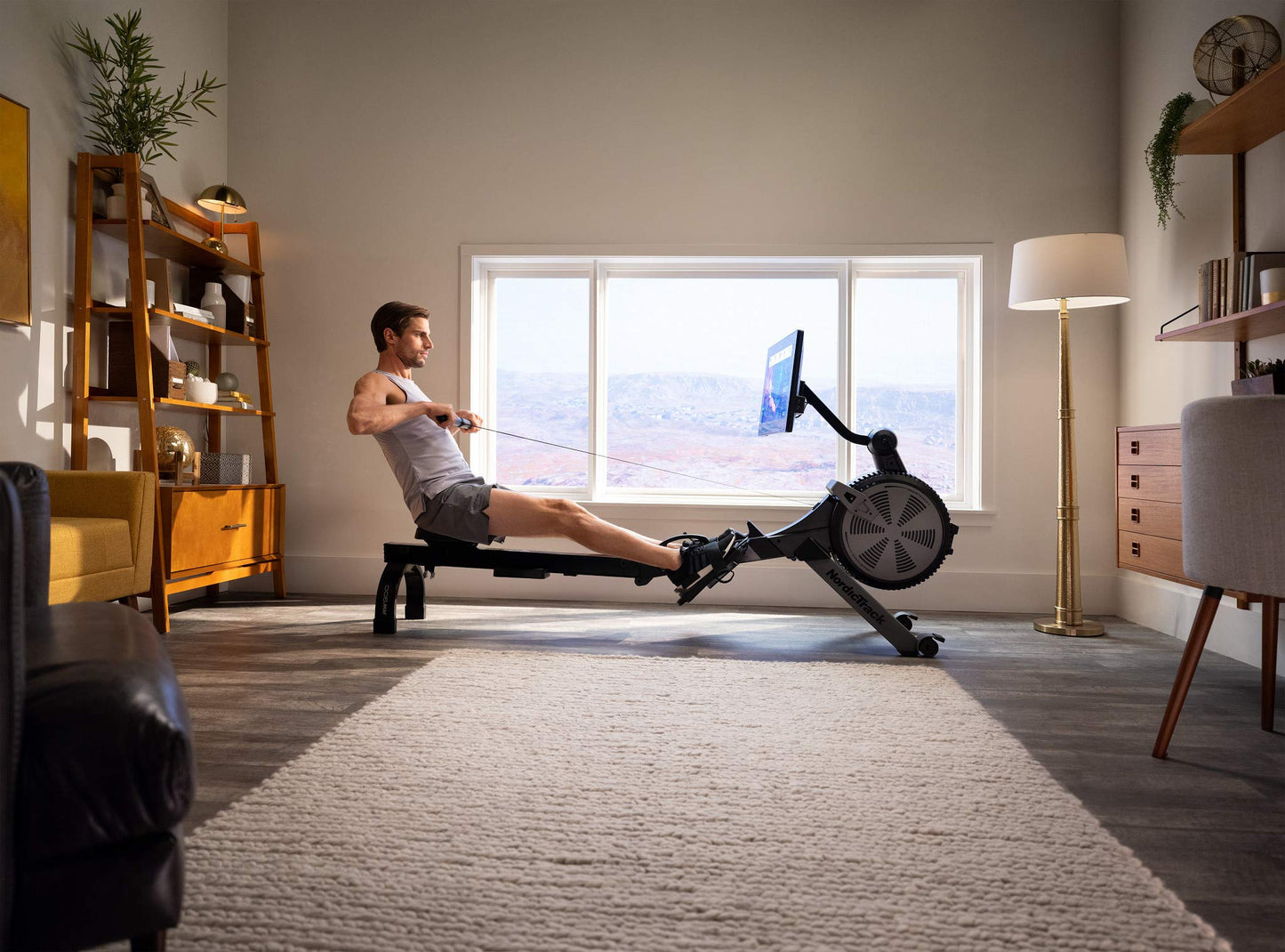 NordicTrack RW900; iFIT-Enabled Rower with 22” Pivoting Touchscreen and SpaceSaver Design