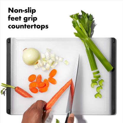 OXO Good Grips 2-Piece Plastic Cutting Board Set (Pack of 1),Clear