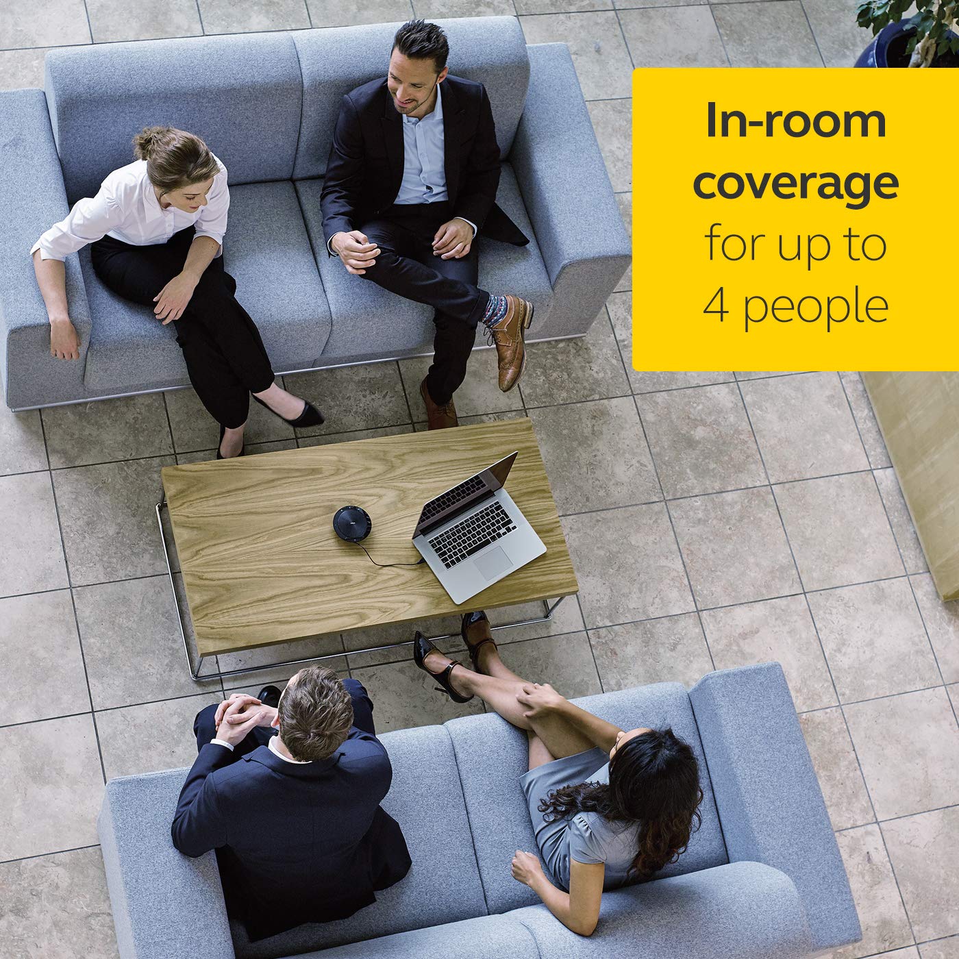 Jabra 7410-209 Model Speak 410 USB Speakerphone, Plug and Play Solution, Works with All PCs, Outstanding Sound Quality, Full Compatibility with UC Systems & VoIP Clients, LED Indicators