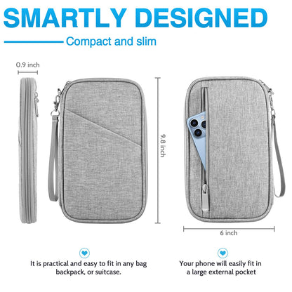 Passport Holder Family, Women Rfid Blocking Passport Wallet, Travel Essentials Premium Wallets, Waterproof Passport Holders Bag for Men Traveling, Travel Document Organizer Credit Cards Case