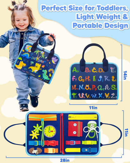 Exorany Busy Board Montessori Toys for Toddler Boy Birthday Gifts, Busy Book Sensory Learning Toys for Toddlers, Toddler Boy Airplane Car Travel Toy Educational Activities