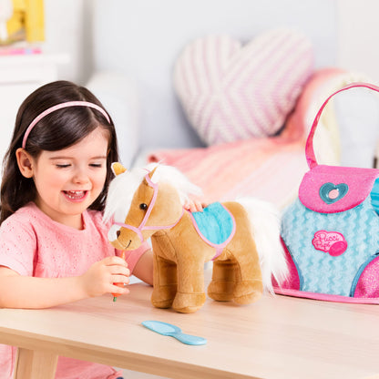 Pucci Pups – Plush Horse – Dog Carrier – Heart & Stripes Bag & Pony – Comb & Purse – Stuffed Animal – 2+ Years