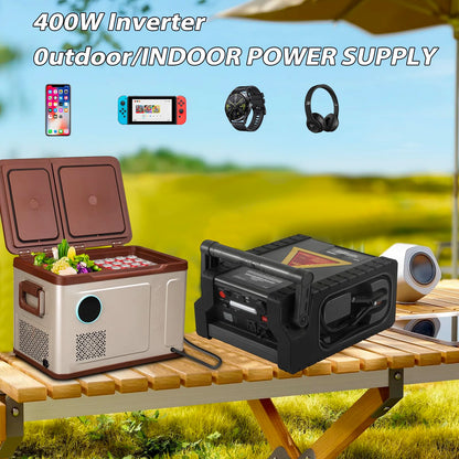 2000A Peak Car Battery Jump Starter with Air Compressor Tire Inflator, All in One Heavy Duty 12V Battery Jumper Box Car Start Booster Up to 10L Gas/8L Diesel Engines with 400W AC Inverter, LED Light