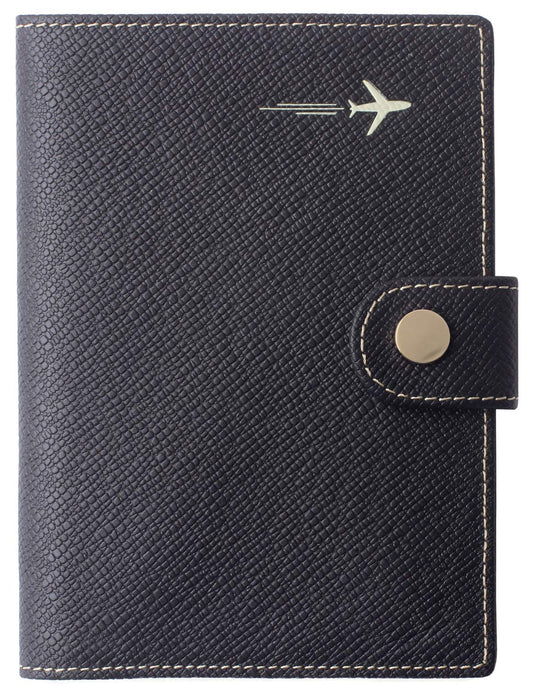 Passport Holder Cover Wallet RFID Blocking Leather Card Case Travel Document Organizer Black