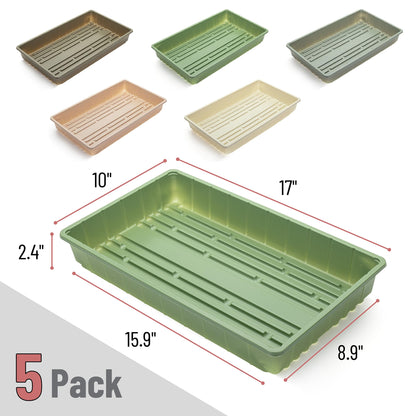 Mr. Pen-Plastic Growing Trays, 5 Pack, Plant Tray, Seed Tray, Propagation Tray