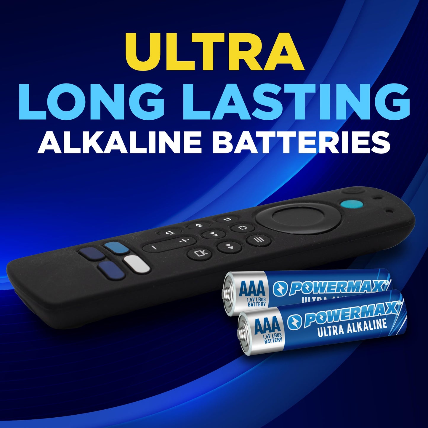 Powermax 24-Count Triple AAA Batteries, Ultra Long Lasting Alkaline Battery for Home and Office, 10-Year Shelf Life, Reclosable Packaging