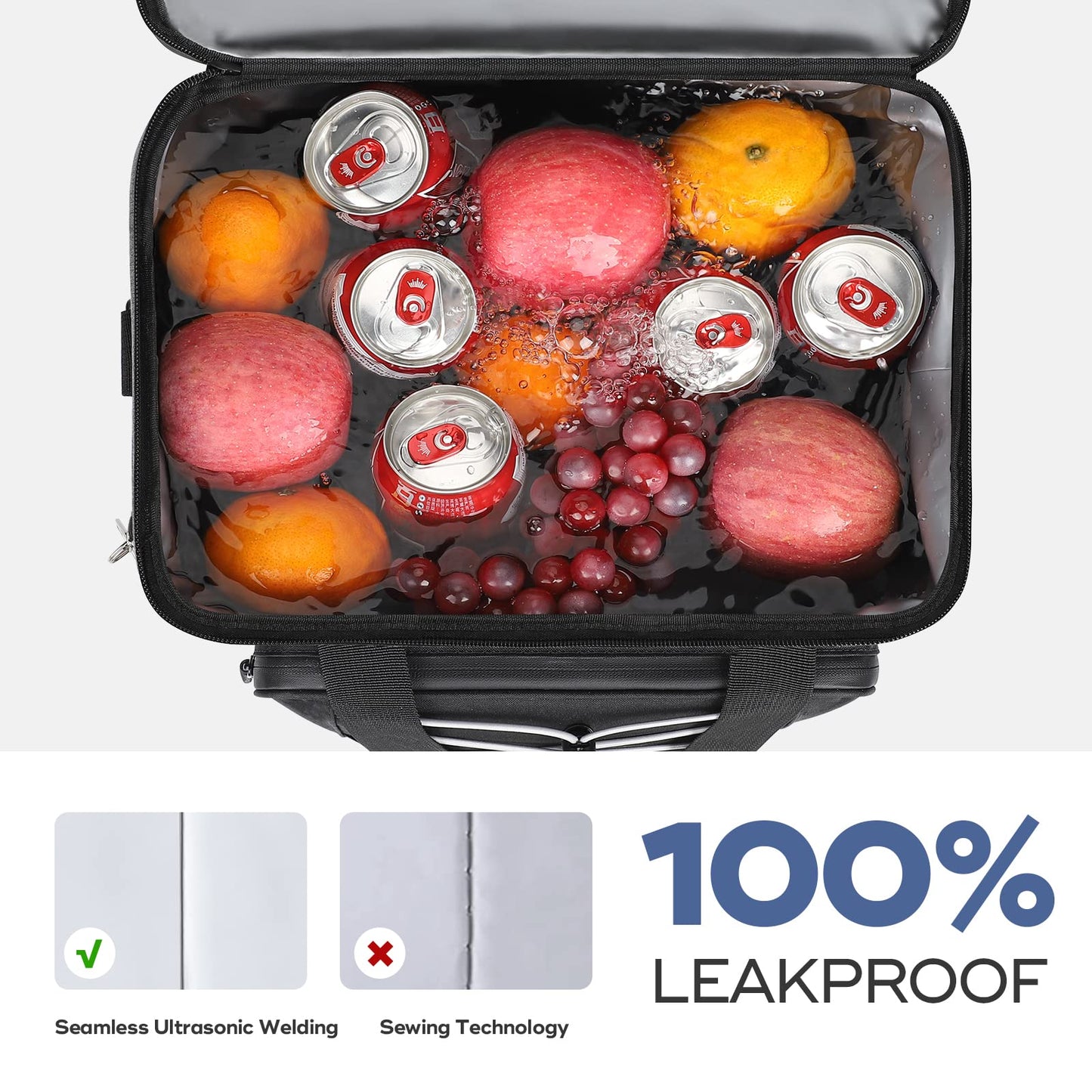 RealCool Soft Cooler Bag 35/45Can, Collapsible Cooler Insulated Leak Proof, Large Lunch Box for Men Women, Soft-Sided Cooler for Picnic, Grocery, Beach, Camping, Travel