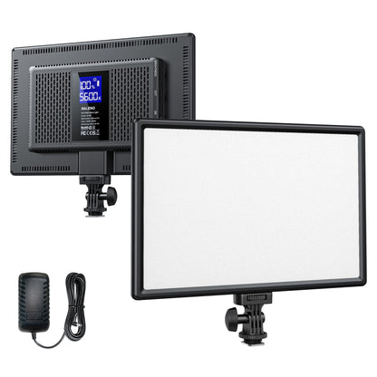 RALENO 19.5W LED Video Soft Light Panel, 650Lux/m Camera Panel Light Built-in 2* 4000mAh Batteries, CRI>95 3200-5600K Photography Studio Lights for TikTok YouTube Video Recording Photography Streaming
