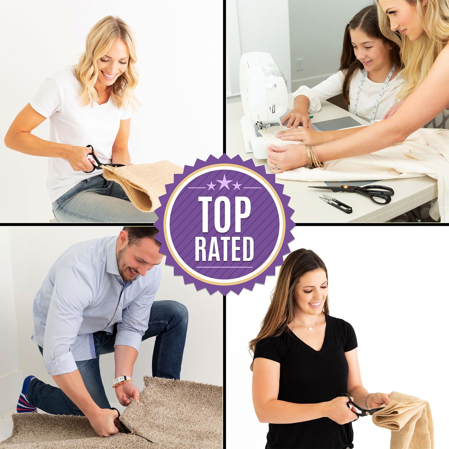 Professional 9 Inch Sewing Scissors for Fabric Cutting - Ultra Sharp, Heavy Duty Fabric Shears for Smooth, Precise Cuts on All Fabrics and Leather, for Tailors, Dressmakers, Crafters, and Artists