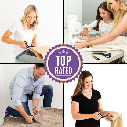 Professional 9 Inch Sewing Scissors for Fabric Cutting - Ultra Sharp, Heavy Duty Fabric Shears for Smooth, Precise Cuts on All Fabrics and Leather, for Tailors, Dressmakers, Crafters, and Artists