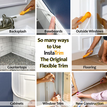 InstaTrim Applicator Tool – Professional DIY Caulk Trim Tool for Seamless Adhesive Installation, Smooth, Durable Finish, Ideal for Home Improvement Projects, Bathroom, Kitchen, Walls, Floor Sealing