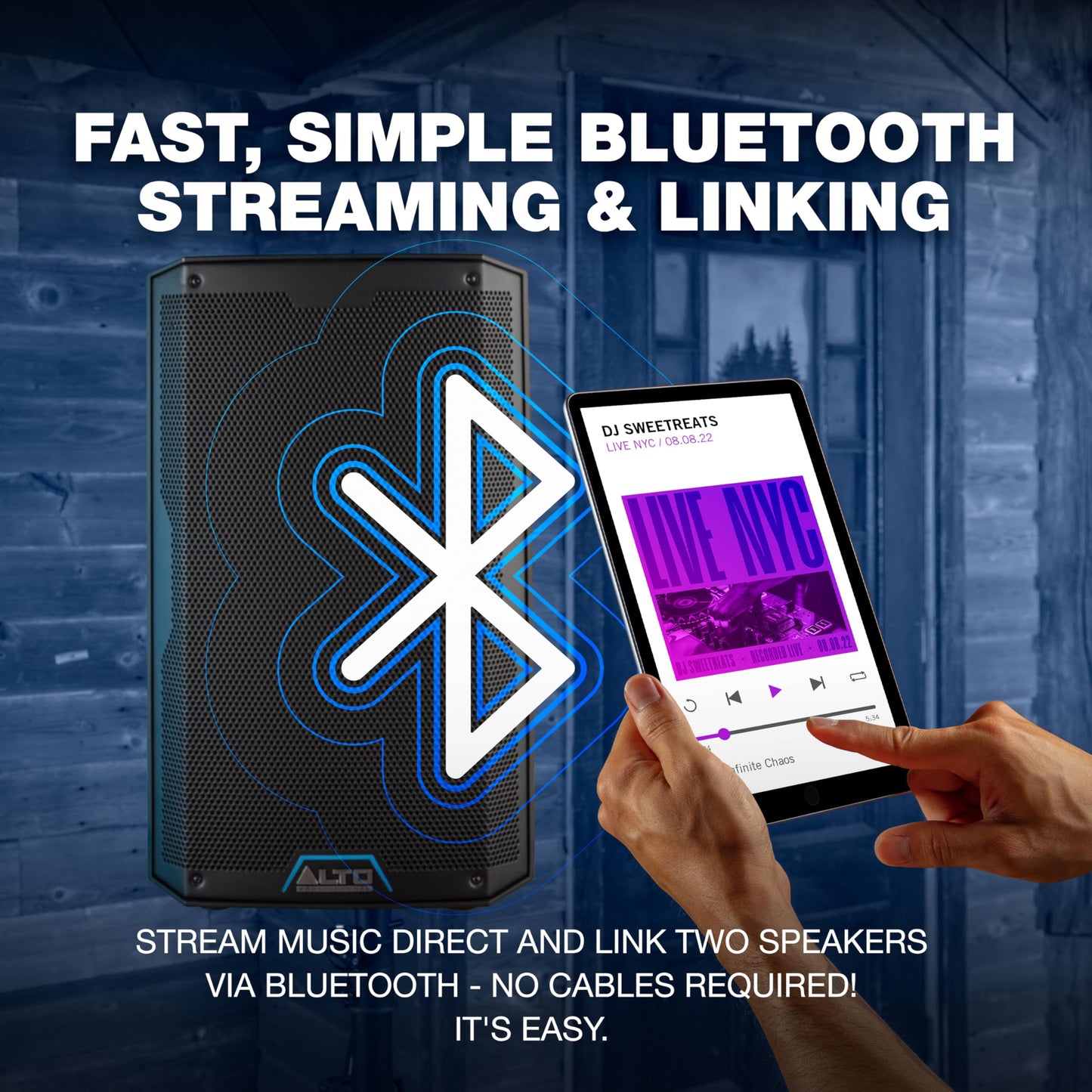 ALTO TS415 2500W 15" Powered PA Speaker with 3 Channel Mixer, Bluetooth Streaming, Wireless Loudspeaker Linking, DSP and ALTO App