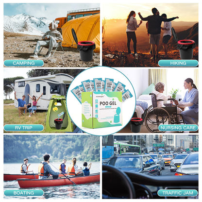 oceanengine Portable Toilet Absorbent Gel, Portable Toilet Powder Poo Urine Powder for Camping Outdoor Hiking