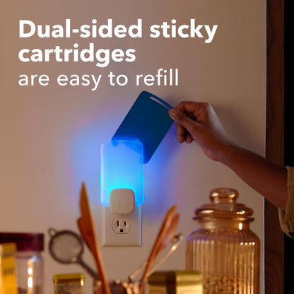 Raid Essentials Flying Insect Light Trap Starter Kit, 2 Plug-In Devices + 2 Cartridges, Featuring Light Powered Attraction