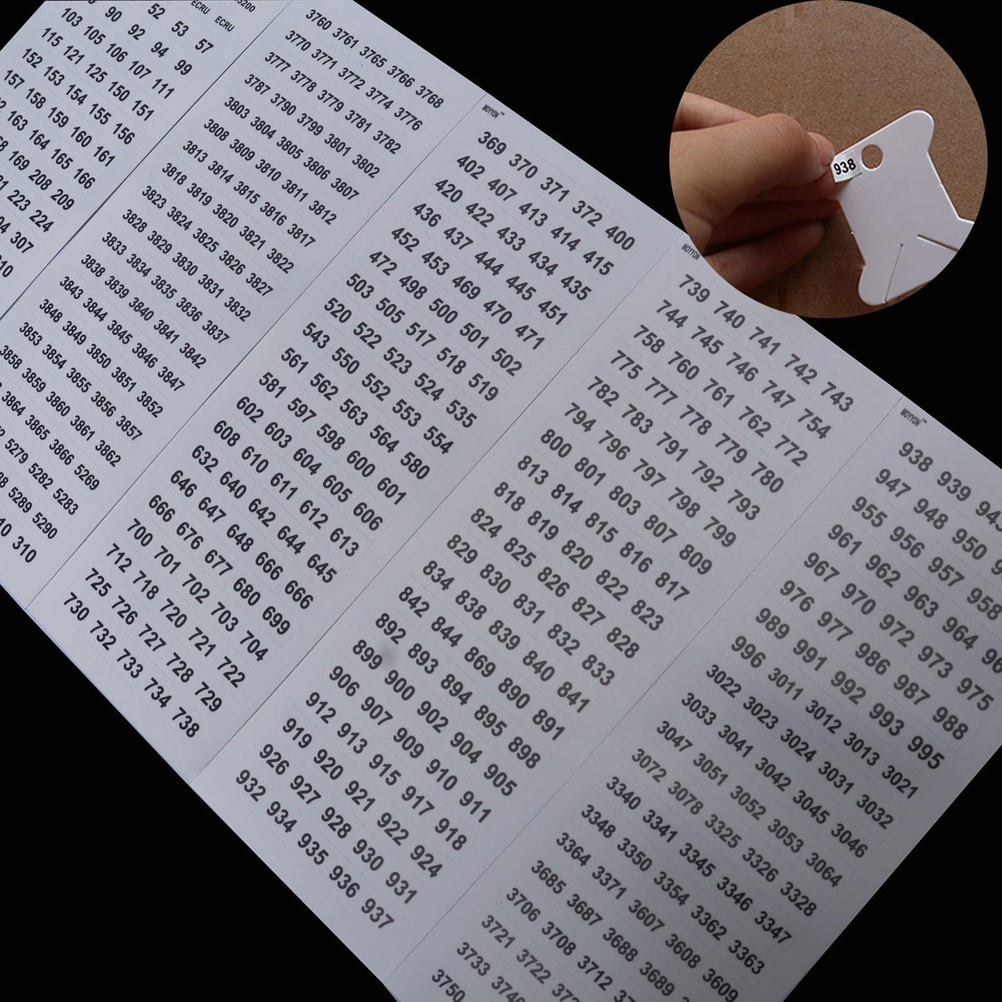 520 Pack Cardboard Floss Bobbins,Floss Cards for Wrap and Store Floss, Needlepoint and Craft Thread ，with 500 Color Number Labels,