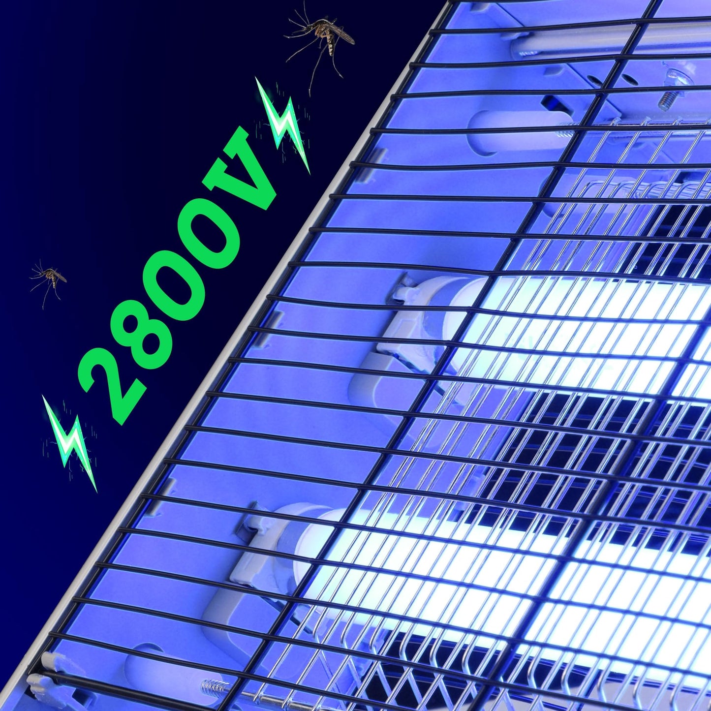 Lulu Home Electric Bug Zapper, Aluminium Indoor Insect Killer for Mosquito, Bug, Fly with Powerful 2800V Grid 20W Bulbs