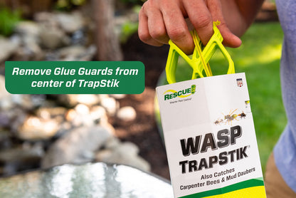 RESCUE! VisiLure® TrapStik for Wasps, Mud Daubers, Carpenter Bees – 3 Pack