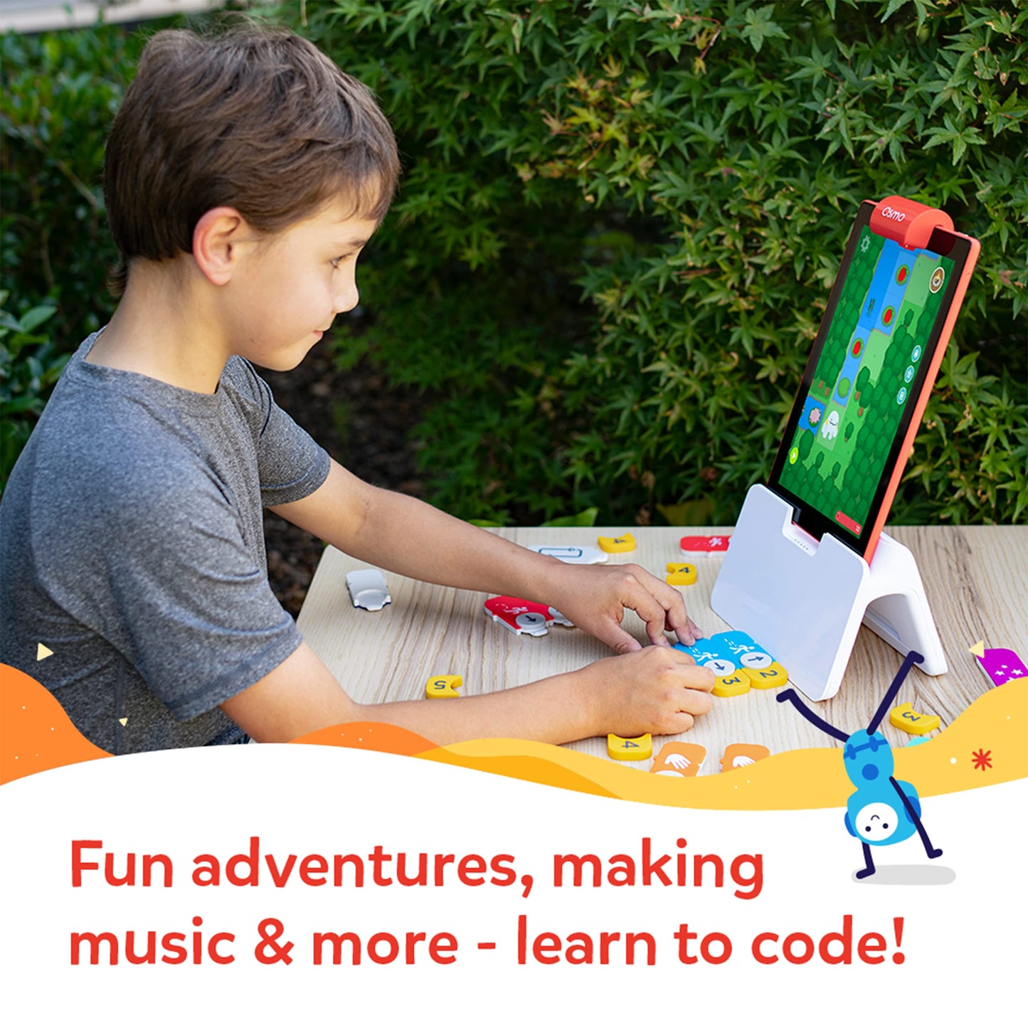 Osmo-Coding Starter Kit for Fire Tablet-3 Educational Learning Games Ages 5-10+-Learn to Code,Coding Basics & Coding Puzzles-STEM Toy Gifts,Boy & Girl(Osmo Fire Tablet Base Included-Amazon Exclusive)