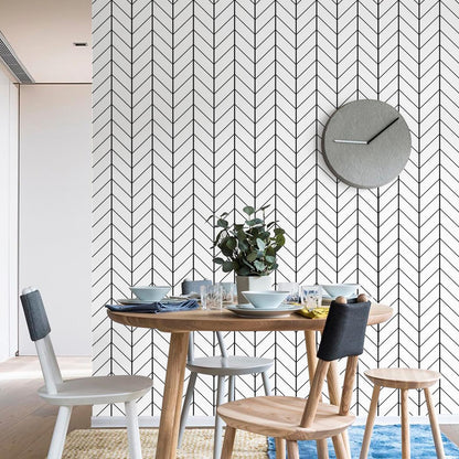 LXCREAT Black and White Peel and Stick Wallpaper for Laundry Forgiving Removable Stripes Contact Paper 17.7" X 393.7" Self Stick Wall Paper Peel and Stick Modern Vinyl for Bedroom