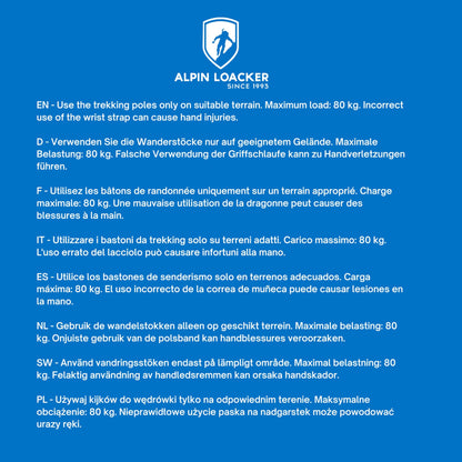 ALPIN LOACKER Collapsible Trekking Poles for Hiking I Carbon Hiking Poles Ultra Lightweight I Adjustable Trekking Poles for Women and Men with Cork Grip, 45-53 inches