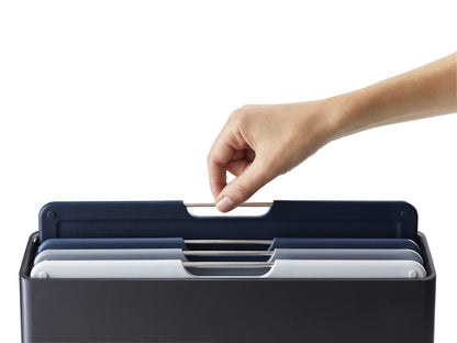 Joseph Joseph Folio 4-Piece Colour coded Cutting Board Set, Slimline case for organized Kitchen storage, Graphite