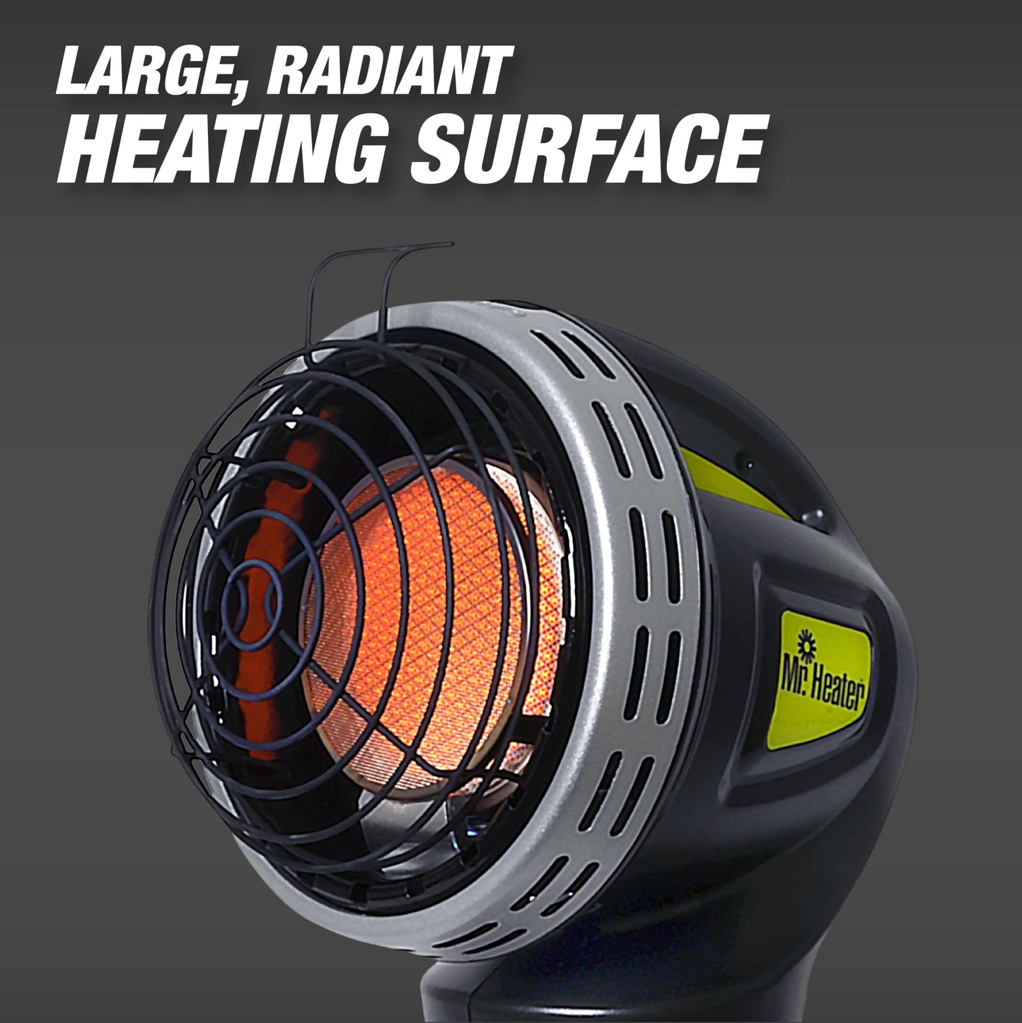 Mr. Heater F242010 MH4GC 4000 BTU Golf Cart Heater, Wind-Resistant With ODS And Tip-Over Safety Switch & Cup Holder Adapter - Silver and Black