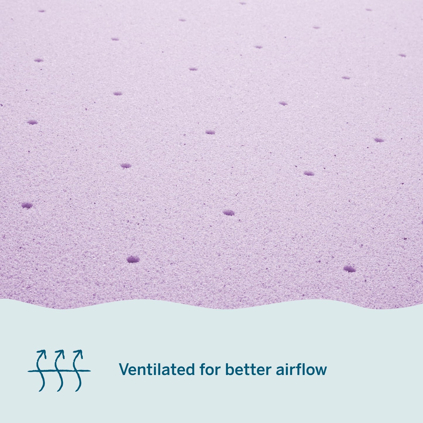 Lucid 3 Inch Lavender Infused Memory Foam Mattress Topper - Ventilated Design – Pressure Relieving Bed Topper - Mattress Pad – CertiPur Certified - Twin XL Size