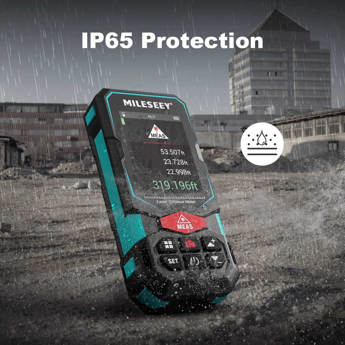 Laser Measure, MiLESEEY 330Ft Laser Distance Meter, Rechargeable Multifunctional Laser Measurement Tool with Pointfinder Camera,P2P Technology, Perfect for Outdoor Long-Range Measuring