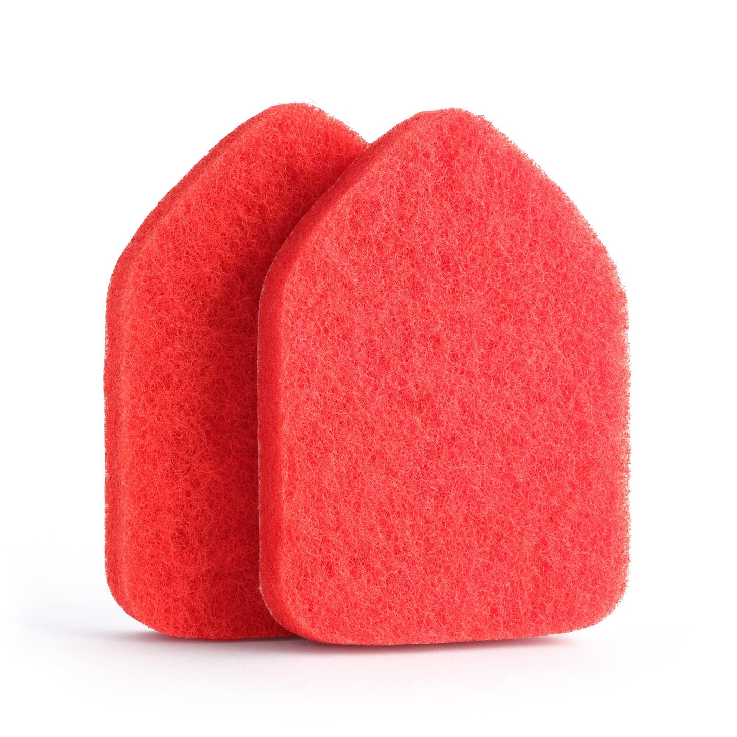 Moku Home Replacement Scrubber Refill for Extendable Tub Tile Shower Brush for Cleaning Non-Scratch (2X Scrubber Sponge Red)