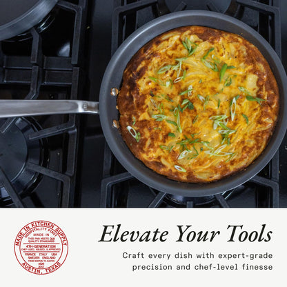 Made In Cookware - ProCoat 12" Non Stick Frying Pan (Graphite) - 5 Ply Stainless Clad Nonstick - Professional Cookware - Crafted in Italy - Induction Compatible