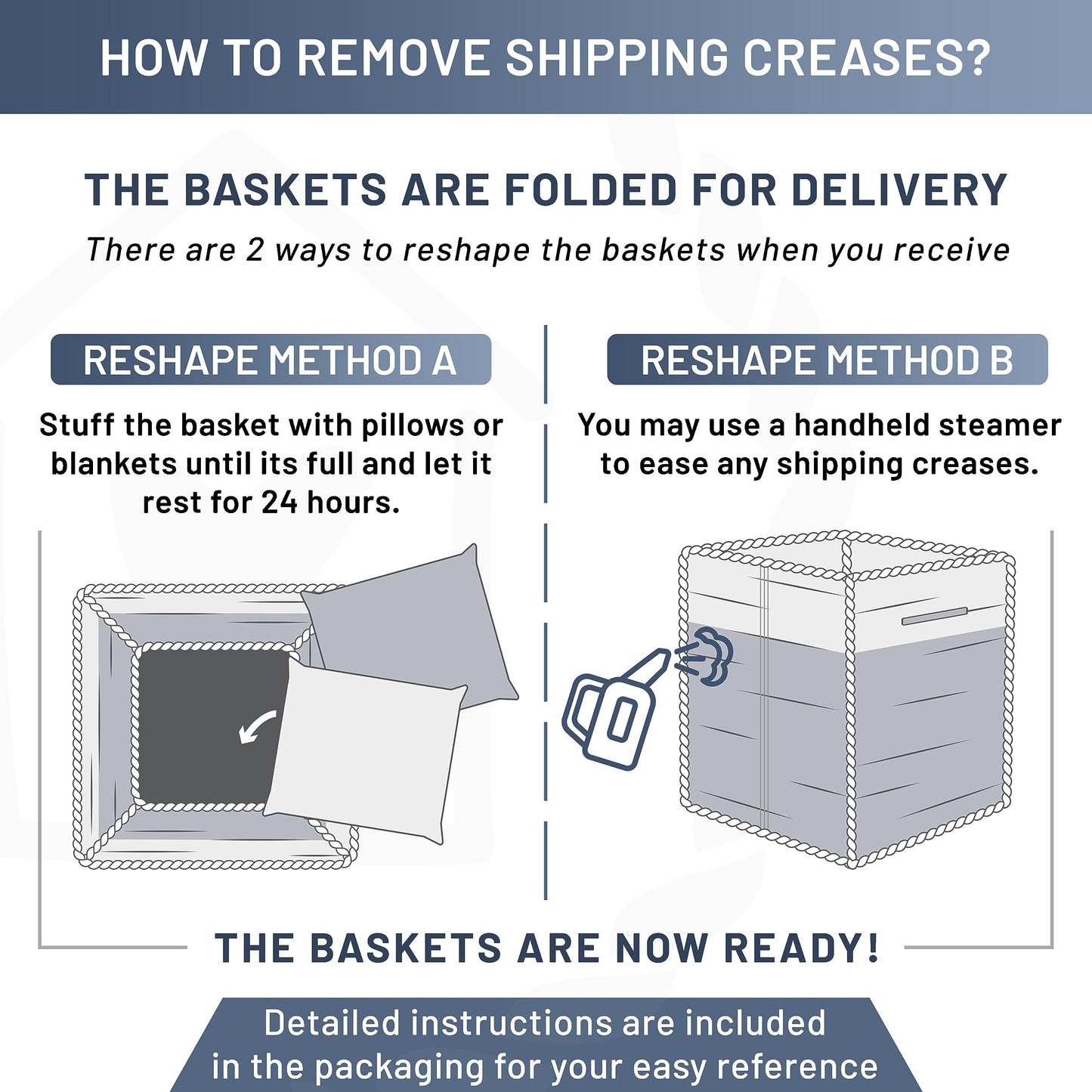 NaturalCozy Storage Cubes 11 Inch Cotton Rope Woven Baskets for Organizing, 3-Pack | Cube Storage Bin | Square Storage Baskets for Shelves Organizer, Classroom, Kids Toy Bins, Closet, Baby Nursery