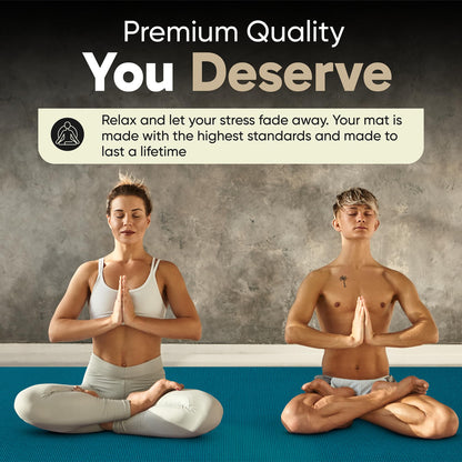Gorilla Mats Premium Extra Large Yoga Mat – 9' x 6' x 8mm Extra Thick & Ultra Comfortable, Non-Slip Barefoot Exercise Mat – Works Great on Any Floor for Stretching, Cardio or Home Workouts