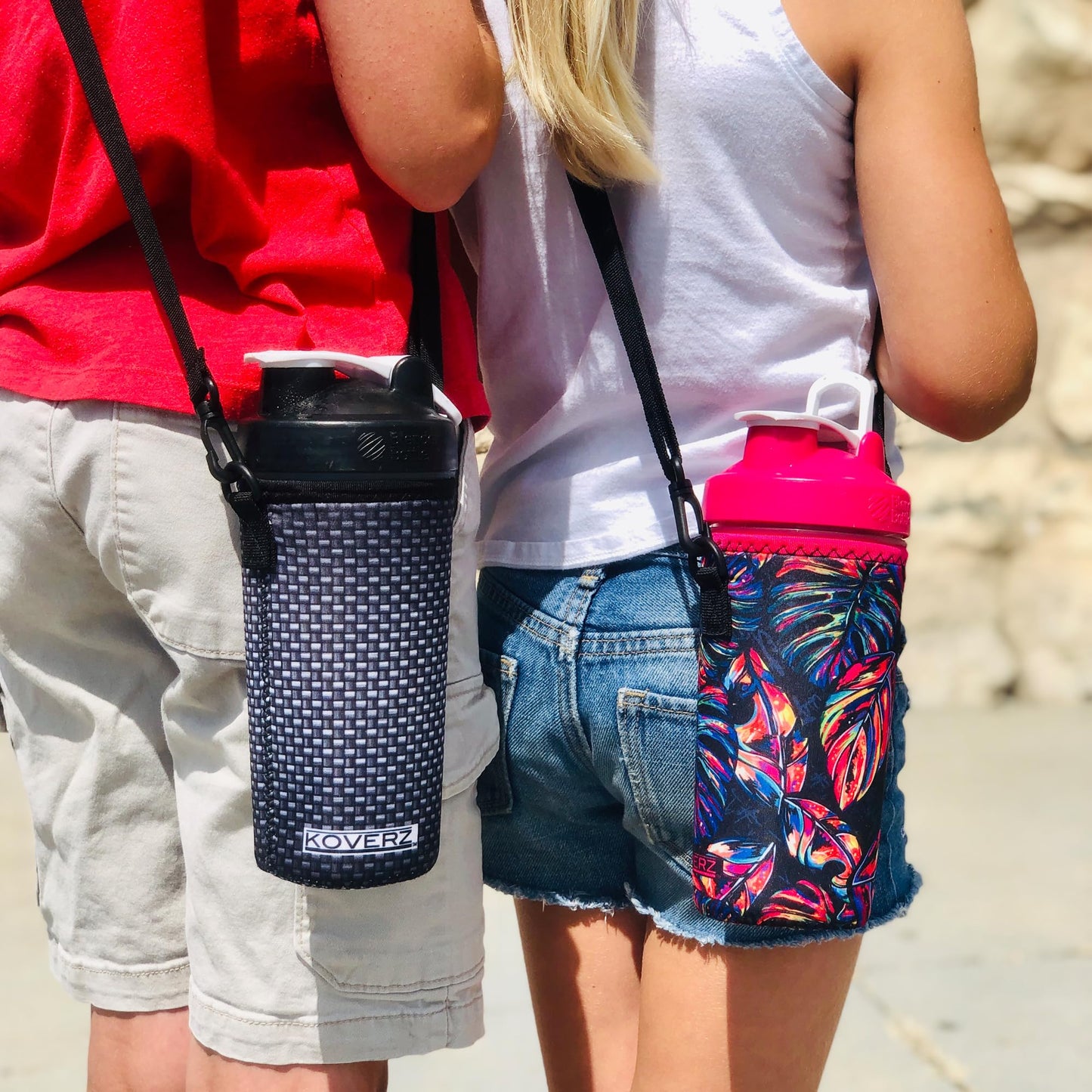 Koverz 24-30oz 750ml Water Bottle Carrier with Shoulder Strap, Water Bottle Insulator - Midnight Mums