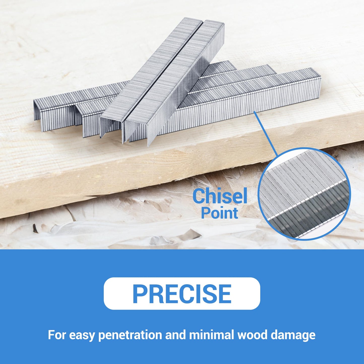 meite Staples for Staple Gun, 3/8 Inch Length Heavy Duty T50 Staples, Galvanized, 20 Gauge 3/8 Inch Crown, Compatible with T50 Staple Gun, Ideal for Upholstery, Construction, Furniture (1,512 Counts)