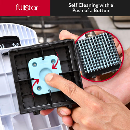 Fullstar Vegetable Chopper & Mandoline Slicer for Kitchen - Food Chopper with Container, Cheese Grater, Home Essentials & Kitchen Gadgets (All in 1, White)