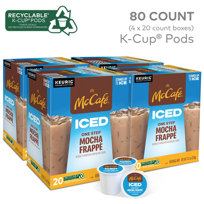 McCafe ICED One Step Mocha Frappe, Keurig Single Serve K-Cup Pods, 20 Count
